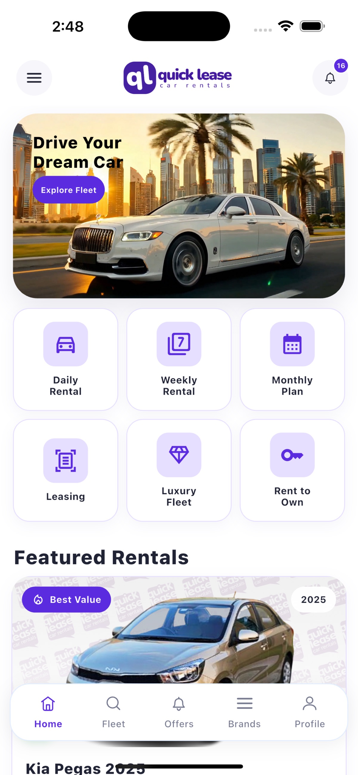 Quick Lease app